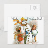 De Duitse Groeten van Kerstmis met de Lyrische Feestdagenkaart (Voorkant / Achterkant)