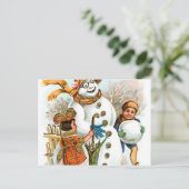 De Duitse Groeten van Kerstmis met de Lyrische Feestdagenkaart (Staand voorkant)