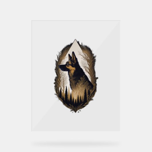 De Duitse Herder 003 Acryl Bord (Voorkant)