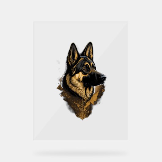 De Duitse Herder 004 Acryl Bord (Voorkant)