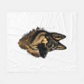 De Duitse Herder 004 Fleece Deken (Voorkant (Horizontaal))