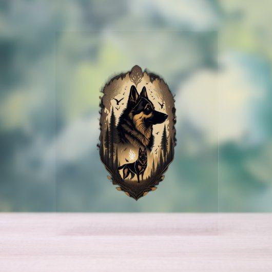 De Duitse Herder 005 Acryl Bord (Neutraal)