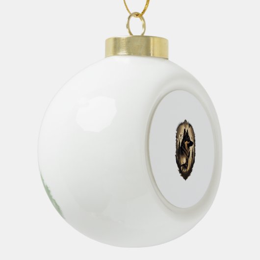 De Duitse Herder 005 Keramische Bal Ornament (Links)