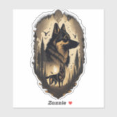 De Duitse Herder 005 Sticker (Vel)