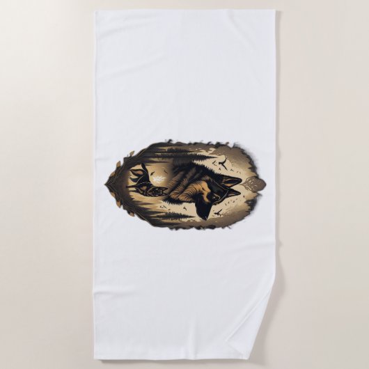 De Duitse Herder 005 Strandlaken (Voorkant)