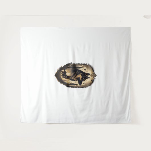 De Duitse Herder 005 Wandkleed (Voorkant (horizontaal))