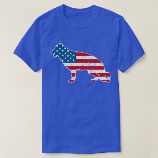De Duitse herder American 4 juli voor Mannen Wome T-shirt (Design voorkant)