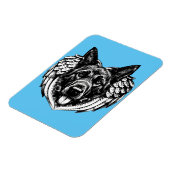 De Duitse herder Angel-hoofdkunstschildering Magneet (Linkerzijde)