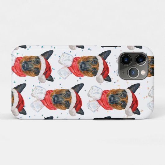 De Duitse herder Breed Dog Pattern sterft Kerstmis Case-Mate iPhone Case (Achterkant (horizontaal))