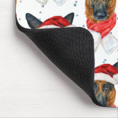 De Duitse herder Breed Dog Pattern sterft Kerstmis Muismat (Hoek)