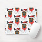 De Duitse herder Breed Dog Pattern sterft Kerstmis Muismat (Met muis)
