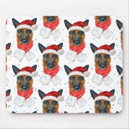 De Duitse herder Breed Dog Pattern sterft Kerstmis Muismat