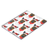 De Duitse herder Breed Dog Pattern sterft Kerstmis Notitieboek (Linkerzijde)