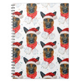 De Duitse herder Breed Dog Pattern sterft Kerstmis Notitieboek (Voorkant)
