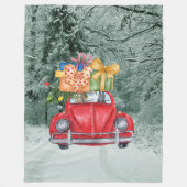 De Duitse herder Dogs-kerst die hem naar huis rijd Fleece Deken (Voorkant)