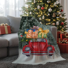 De Duitse herder Dogs-kerst die hem naar huis rijd Fleece Deken