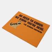 De duitse herder hoeft niet te kloppen deurmat (Schuin)