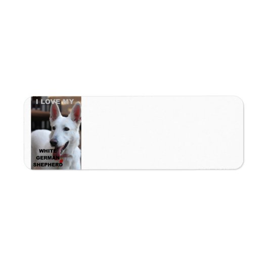 de duitse herder is een roos etiket (Voorkant)