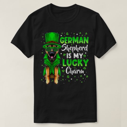 De Duitse herder is mijn gelukscharme St Patricks  T-shirt (Design voorkant)