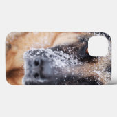 De Duitse herderdij dekt sneeuw Case-Mate iPhone Case (Achterkant (horizontaal))