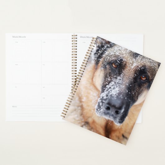 De Duitse herderdij dekt sneeuw Planner (Display)