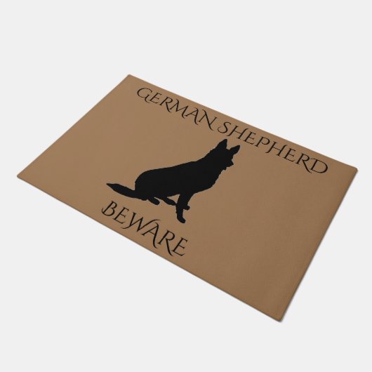 De Duitse herderdomsdoormat.  BEWARE. Deurmat (Schuin)