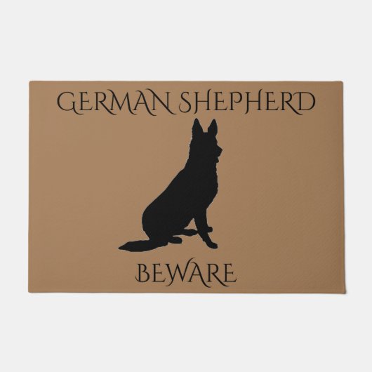 De Duitse herderdomsdoormat.  BEWARE. Deurmat (Voorkant)