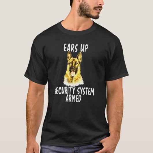 De Duitse herderhond hoort een veiligheidssysteem  T-shirt (Voorkant)