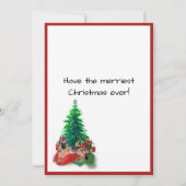 De Duitse herderhond Laying by Kerstmis (Achterkant)