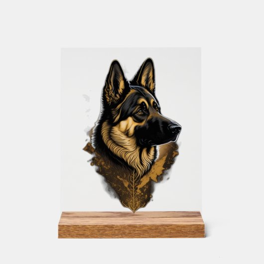 De Duitse Herdershond 004 Acryl Bord (Voorkant)