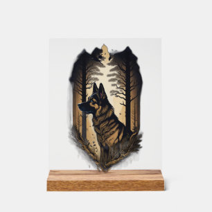 De Duitse Herdershond 006  Acryl Bord
