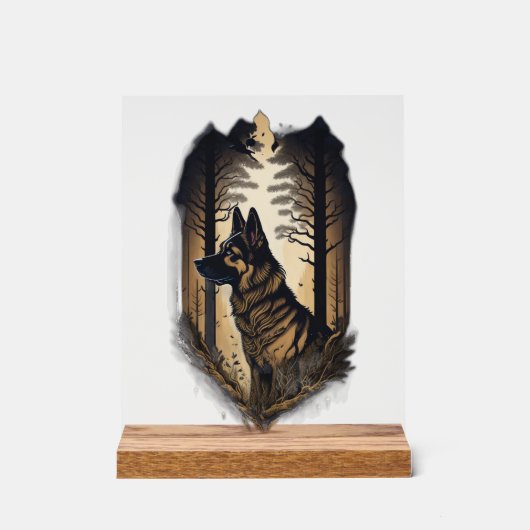 De Duitse Herdershond 006 Acryl Bord (Voorkant)