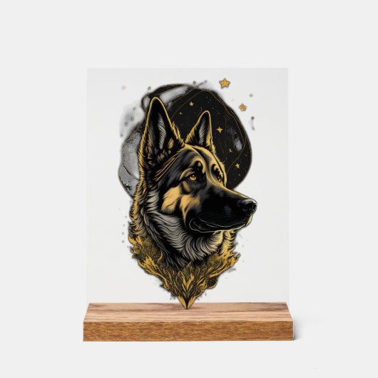 De Duitse Herdershond 007 Acryl Bord (Voorkant)