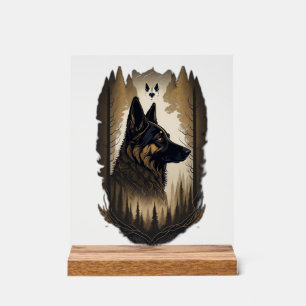 De Duitse Herdershond 008  Acryl Bord