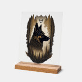 De Duitse Herdershond 008  Acryl Bord (Hoek)