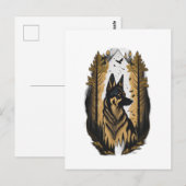 De Duitse Herdershond 009  Briefkaart (Voorkant / Achterkant)