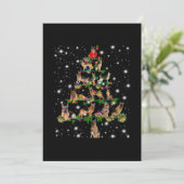 De Duitse kerstboom, bedekt door vlieglicht Bedankkaart (Staand voorkant)