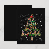 De Duitse kerstboom, bedekt door vlieglicht Bedankkaart (Voorkant / Achterkant)