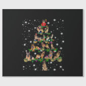 De Duitse kerstboom, bedekt door vlieglicht Cadeaupapier (Vlak)