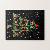 De Duitse kerstboom, bedekt door vlieglicht Legpuzzel (Horizontaal)