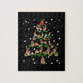 De Duitse kerstboom, bedekt door vlieglicht Legpuzzel (Verticaal)