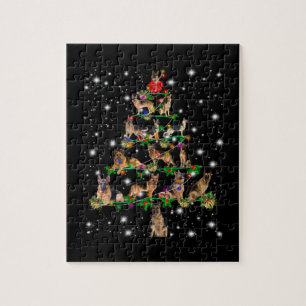 De Duitse kerstboom, bedekt door vlieglicht Legpuzzel