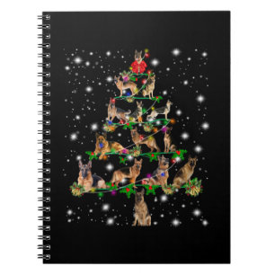 De Duitse kerstboom, bedekt door vlieglicht Notitieboek