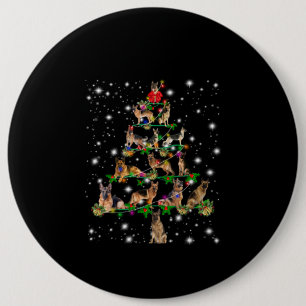 De Duitse kerstboom, bedekt door vlieglicht Ronde Button 6,0 Cm