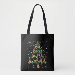 De Duitse kerstboom, bedekt door vlieglicht Tote Bag