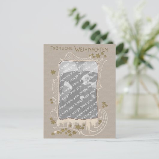 De Duitse Kerstkaart PC van het Lijst van de Foto Feestdagenkaart (Staand voorkant)