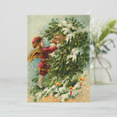 De Duitse Kerstkaart van de Fee van de Kerstman (Staand voorkant)