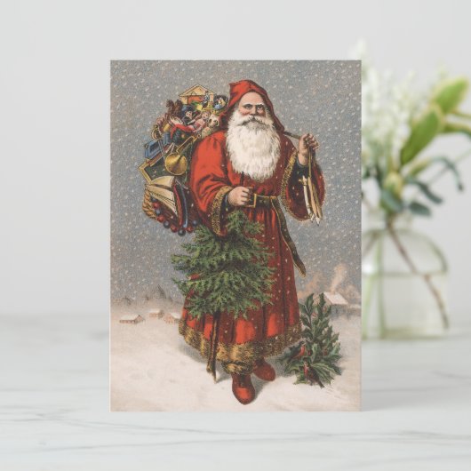 De Duitse Kerstkaart van de Kerstman (Staand voorkant)