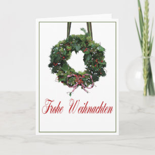 De Duitse Kerstkaart van Weihnachten van Frohe Feestdagen Kaart