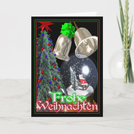 De Duitse Kerstkaart van Weihnachten van Frohe Feestdagen Kaart (Voorkant)
